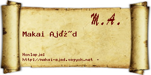 Makai Ajád névjegykártya